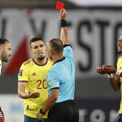 Daniel Muñoz, expulsado ante Perú con 3 minutos en cancha