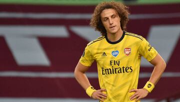 David Luiz, en un partido del Arsenal.