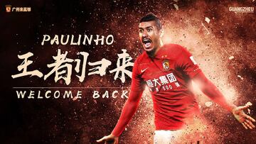 Paulinho con el Guangzhou.