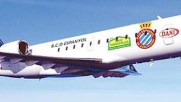 <b>ESPECTACULAR. </b>Este podría ser el modelo de avión que comprará el Espanyol. Llevaría pintado el escudo del club y las publicidades de conservas Dani y Grup Tarradellas.