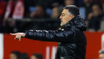 García Pimienta, durante un partido.