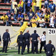 Suspenden partido de leyendas entre América y Pumas por campal
