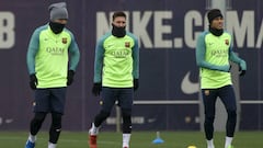Última sesión sin los lesionados y alguna duda de Luis Enrique