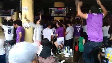 Los aficionados merengues explotaron de emoción con el gol del Asensio que concretó La 12 de Champions League.