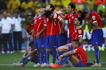 El plantel de Chile en la tanda de penales