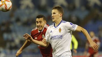 Carlos Nieto, durante el partido de Copa contra el Burgos.