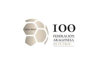 Logo del centenario de la Federación Aragonesa de Fútbol.