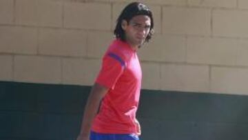 <b>AUSENTE. </b>Falcao no pudo entrenarse ayer con el equipo.