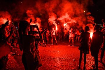 Celebración en las calles de París. 