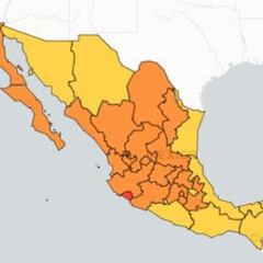 Mapa del Semáforo Epidemiológico en México del 7 al 13 de septiembre