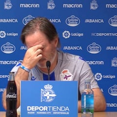 Anquela acaba muy caliente con la prensa del Depor: "Si Guardiola lo hace sería la repera"