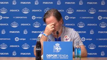 Anquela acaba muy caliente con la prensa del Depor: "Si Guardiola lo hace sería la repera"
