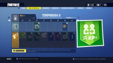 Fortnite Battle Royale: Todos los skins y recompensas del Pase de Batalla de la Temporada 6