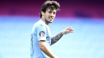 Silva, en su partido de despedida en la Premier con el City.