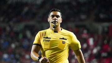 Jorge Abraham Camacho Peregrina durante un partido de la Liga MX.