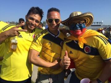 Imágenes de hinchas Colombia - Paraguay en Copa América