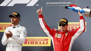 Lewis Hamilton y Kimi Raikkonen.