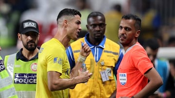 The forward saw red late in a heated game against Al Hilal.