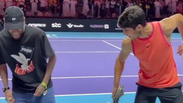 El momento en el que Neymar y Carlos Alcaraz comparten cancha