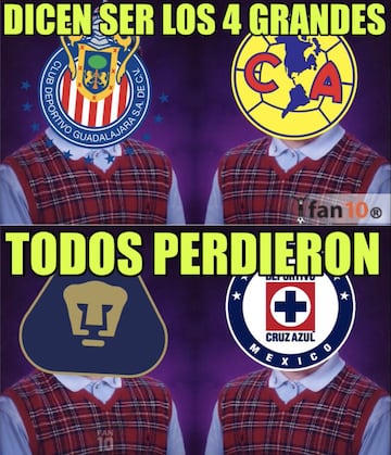 Los 50 mejores memes de las derrotas de América, Cruz Azul y Pumas