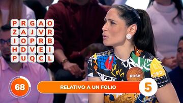 La confusi¨®n de Rosa L¨®pez en ¡®Pasapalabra¡¯: ¡°Ostras, ?por qu¨¦ lo vemos tan lento?¡±