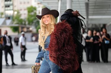 Beyoncé durante el desfile de Louis Vuitton Menswear Primavera/Verano 2026, en el marco de la Semana de la Moda de París, el 24 de junio de 2025 en París, Francia.