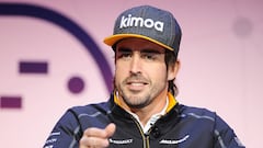 Mobile World Congress, Barcelona, Spain - Formula One Mclarenc conference 2018; Fernando Alonso during the press conference in the Mobile World Congress 2018.
 27 Feb 2018 