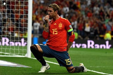 (FILES) In this file photo taken on June 10, 2019 Spain's defender Sergio Ramos