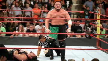 Samoa Joe, tras su victoria en el Extreme Rules de la WWE.