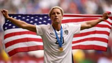 Abby Wambach se coron&oacute; campeona mundial con Estados Unidos en julio pasado.