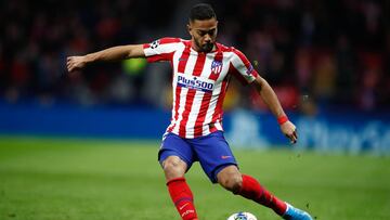 Renan Lodi, en un partido del Atl&eacute;tico de Madrid.