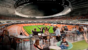 Creatividad sobre cómo quedará el interior del Nuevo Mestalla.