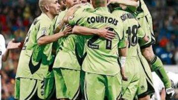 El levante celebra uno de sus goles