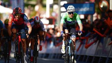 El ciclista del Movistar Alex Aranburu, durante la cuarta etapa de la Itzulia, la Vuelta al País Vasco.