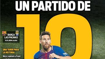 La tarde de Messi, en las portadas