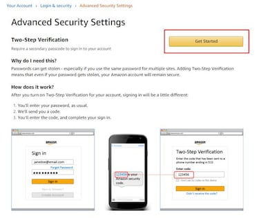 Así se activa la Verificación en 2 pasos en Amazon: protege tu cuenta