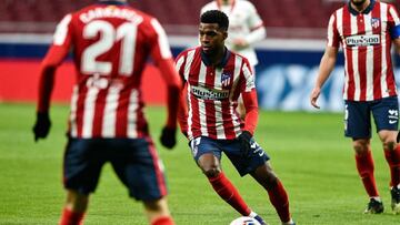 Lemar, durante el partido contra el Sevilla.