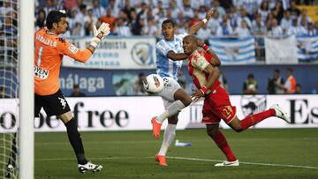 Imagen de la acción que supuso el histórico gol de Rondón al Sporting.