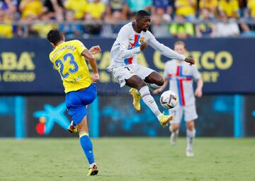 Joseba Zaldua yOusmane Dembélé.