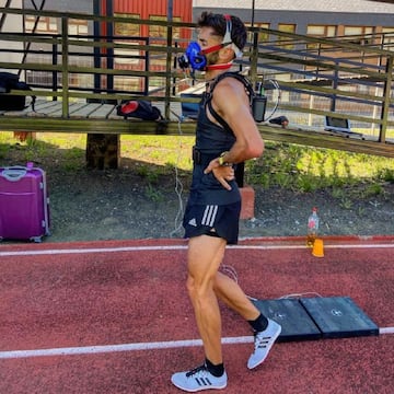 Carlos Díaz en uno de sus entrenamientos en el sur del país.