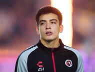 Gilberto Mora of Tijuana during the quarter-final second match between Tigres UANL and Tijuana as part of the Liga BBVA MX, Torneo Apertura 2025 at Universitario Stadium, on November 29, 2025 in Monterrey, Nuevo Leon, Mexico.