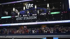 ARLINGTON, TEXAS - MARCH 24: Team USA Supporters during the Concacaf Nation League Finals at AT&T Stadium on March 24, 2024 in Arlington, Texas.   Click Thompson/Getty Images/AFP (Photo by Click Thompson / GETTY IMAGES NORTH AMERICA / Getty Images via AFP)