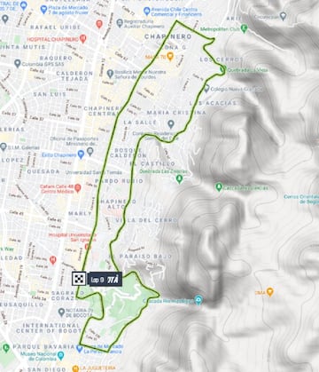 El recorrido de la última etapa de la Vuelta a Colombia será de 10 vueltas de 12.6 kilómetros.