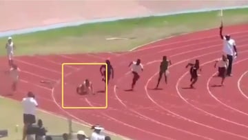 El video que tiene loco al atletismo: ¡se cae y gana igual!