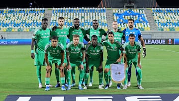 El Maccabi Haifa posa antes del partido contra el Villarreal.