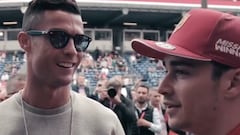 VIDEO: Cristiano Ronaldo debuts same Ferrari as Charles Leclerc