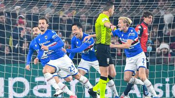 Gabbiadini y Caputo alejan a la Sampdoria del descenso