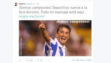 Bebeto: "El ascenso del Depor es una gran noticia; qué alegría"