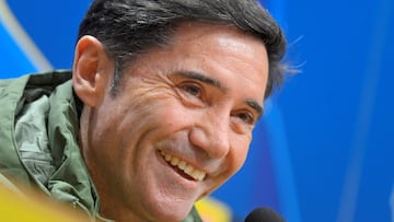 Villarreal's Spanish coach Marcelino Garcia Toral gives a press conference on the eve of the UEFA Champions League league phase day 7 football match between Villarreal CF and Ajax at La Ceramica Stadium in Vila-real on January 19, 2026. (Photo by Jose JORDAN / AFP)