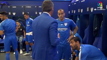 La música en el vestuario del Málaga de Míchel: surrealista